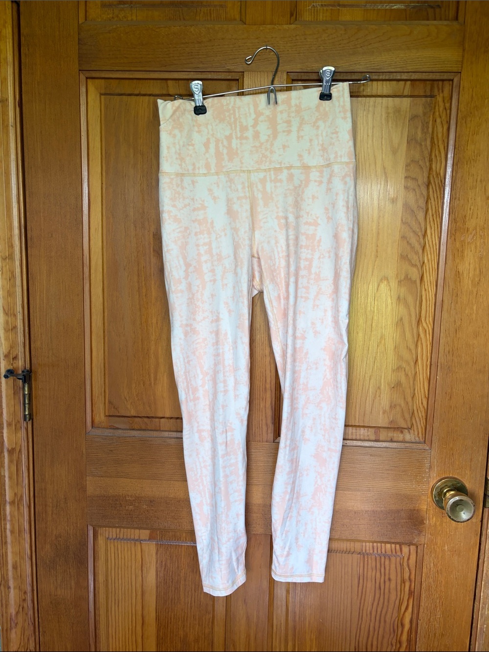 Fabletics Peach Tie-Dye Leggings